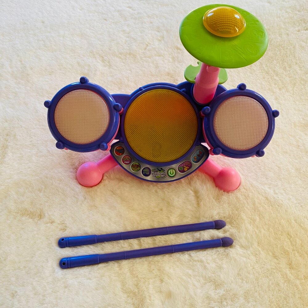 VTech KidiBeats Kids Drum Set Pink Age 24 months to 5 years Musical Toy